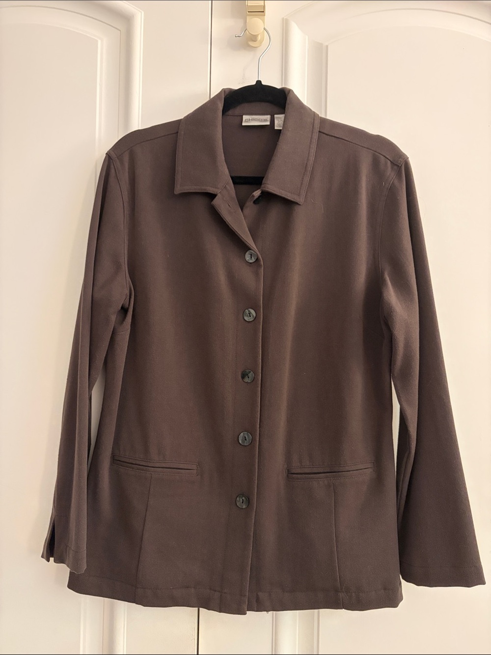 Chico’s Classic Women's Brown Button-Front Jacket